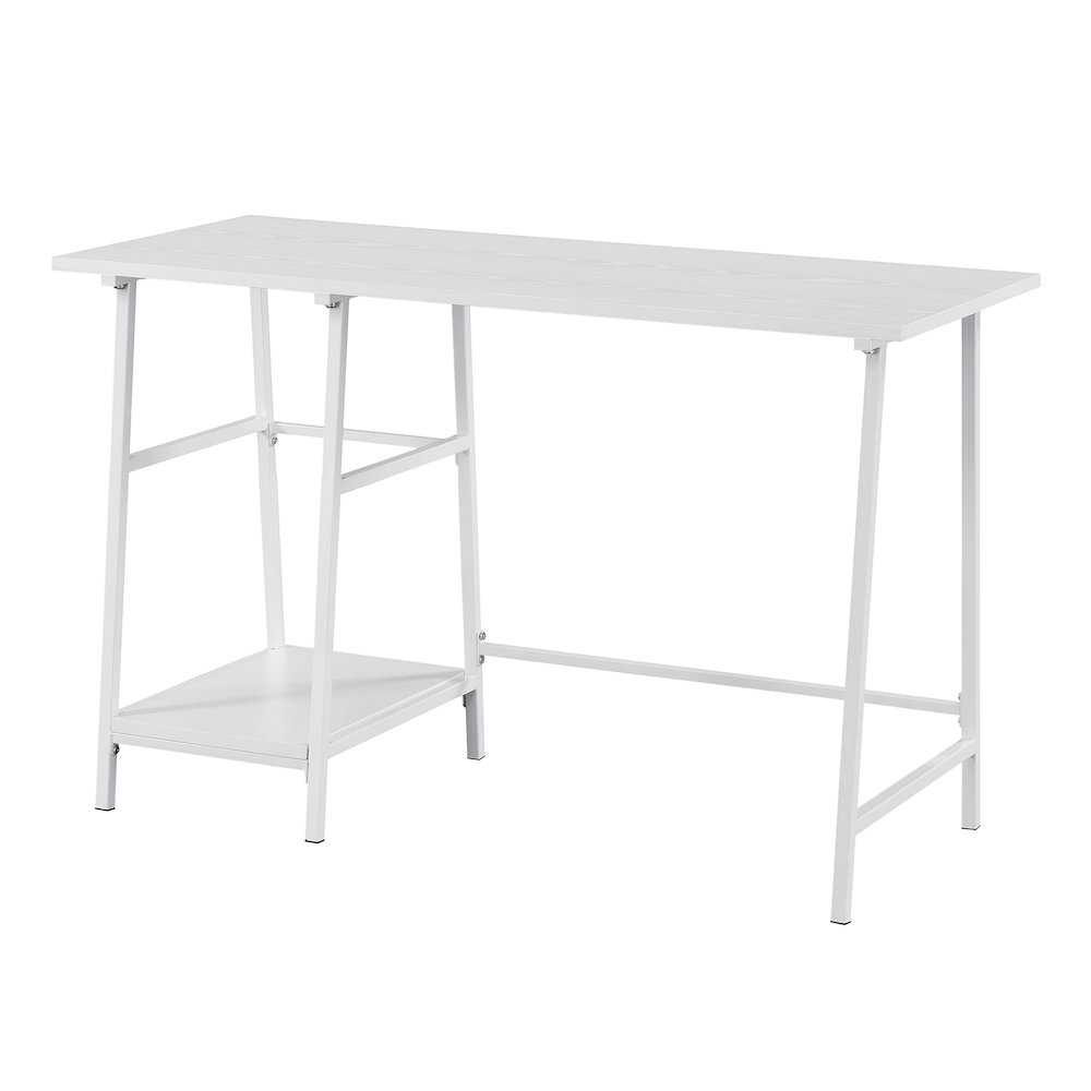 Designs2Go Trestle Wood Metal Desk with Removable Shelves. Picture 5