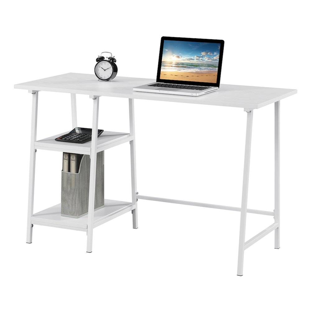 Designs2Go Trestle Wood Metal Desk with Removable Shelves. Picture 3