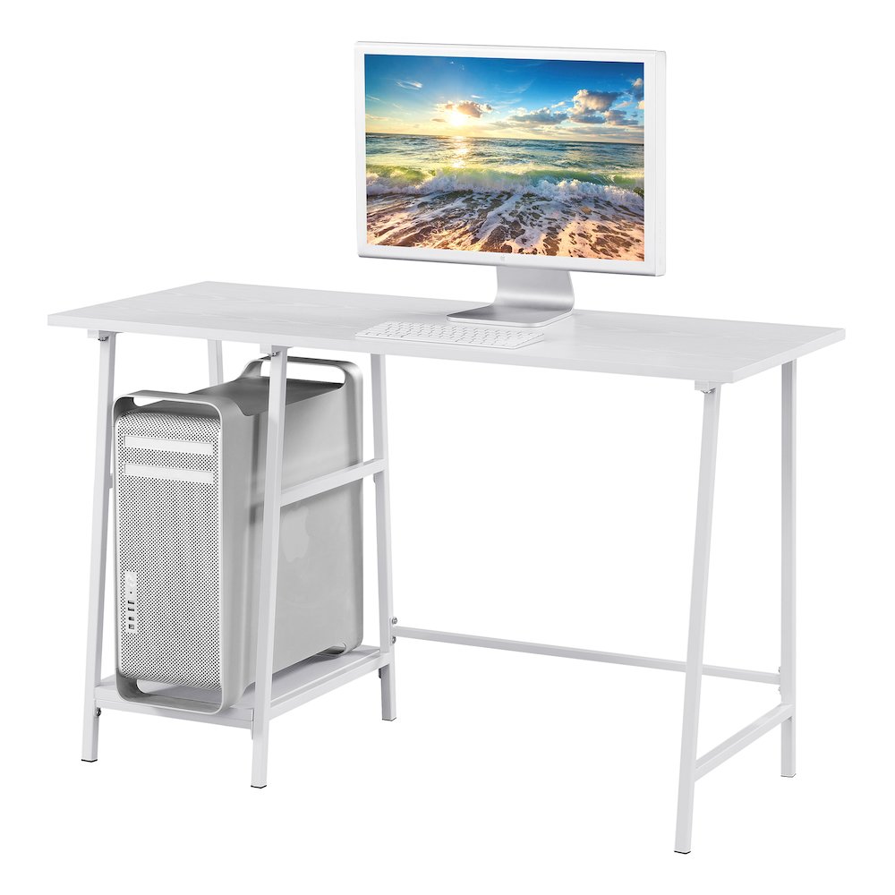 Designs2Go Trestle Wood Metal Desk with Removable Shelves. Picture 4