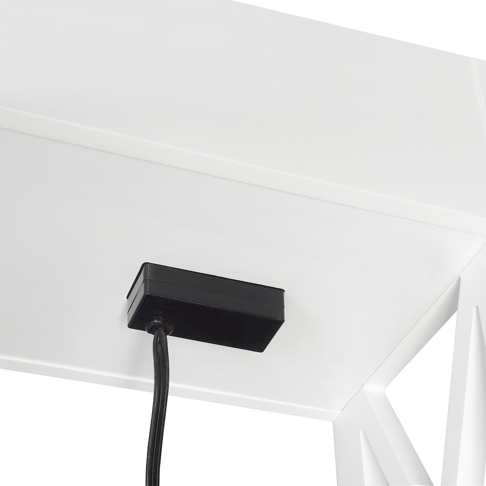 Oxford Flip Top End Table with Charging Station and Shelf. Picture 7