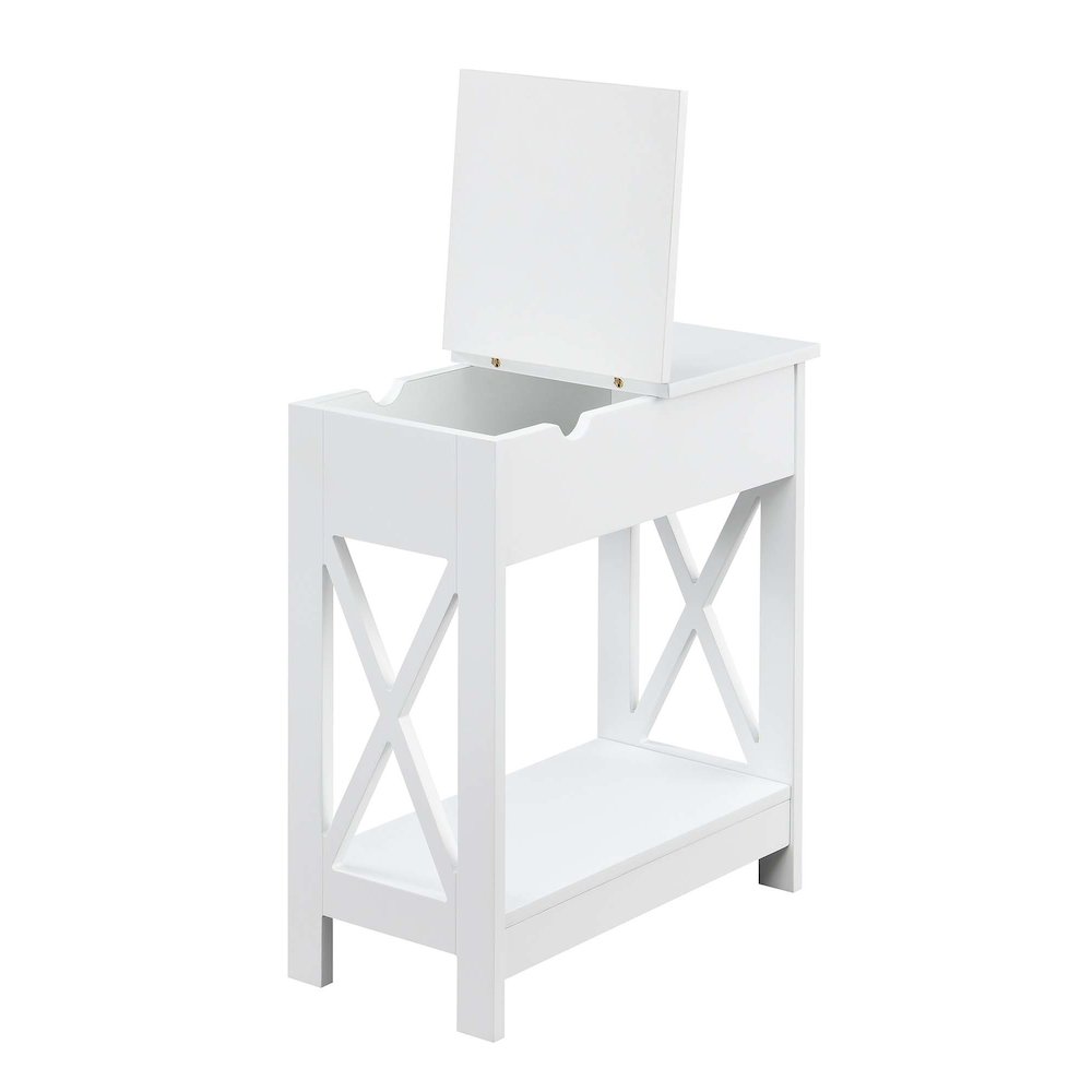 Oxford Flip Top End Table with Charging Station and Shelf. Picture 4