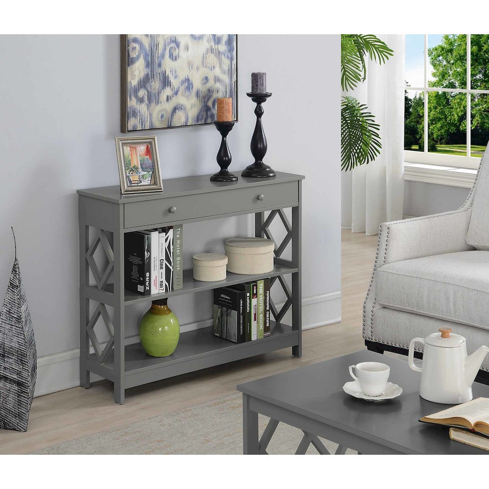 Diamond 1 Drawer Console Table. Picture 2