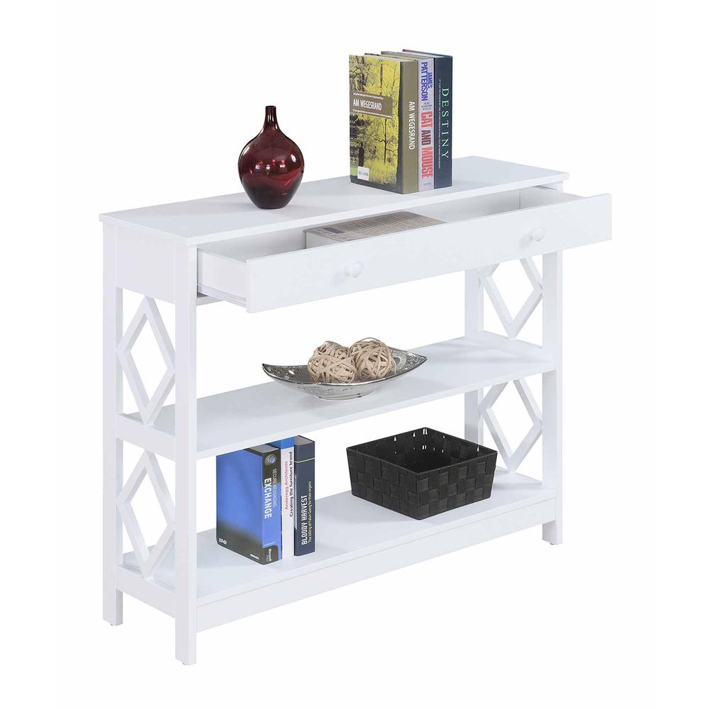 Diamond 1 Drawer Console Table. Picture 1