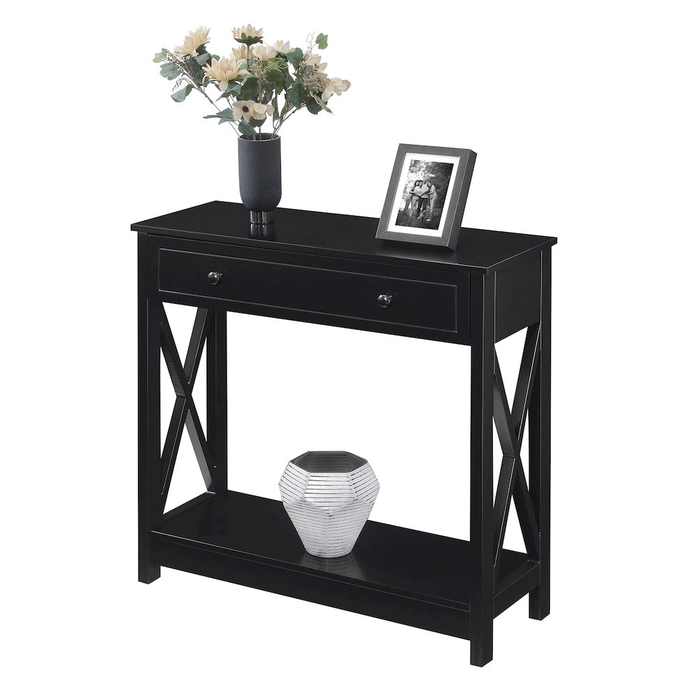 Oxford 1 Drawer Entryway Hall Table with Shelf. Picture 3
