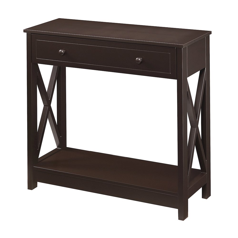 Oxford 1 Drawer Entryway Hall Table with Shelf. Picture 1