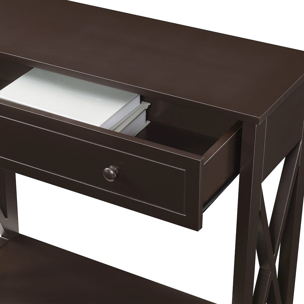 Oxford 1 Drawer Entryway Hall Table with Shelf. Picture 6