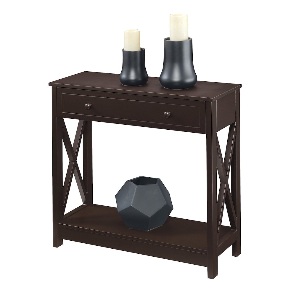 Oxford 1 Drawer Entryway Hall Table with Shelf. Picture 3