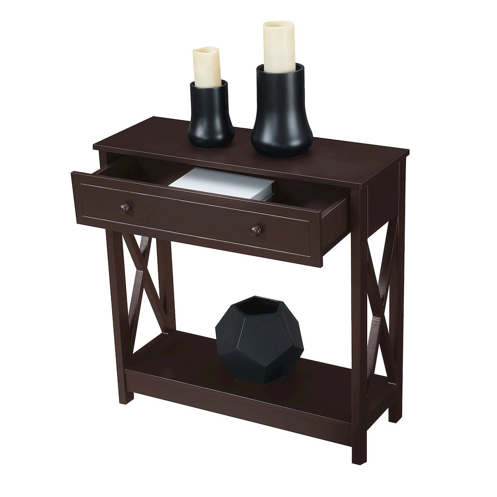 Oxford 1 Drawer Entryway Hall Table with Shelf. Picture 5