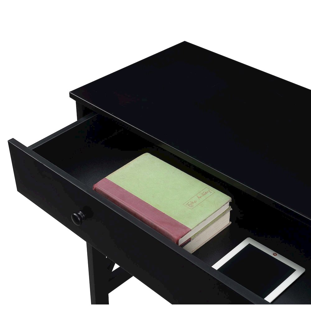 Oxford 42 inch Desk with Charging Station Black. Picture 5