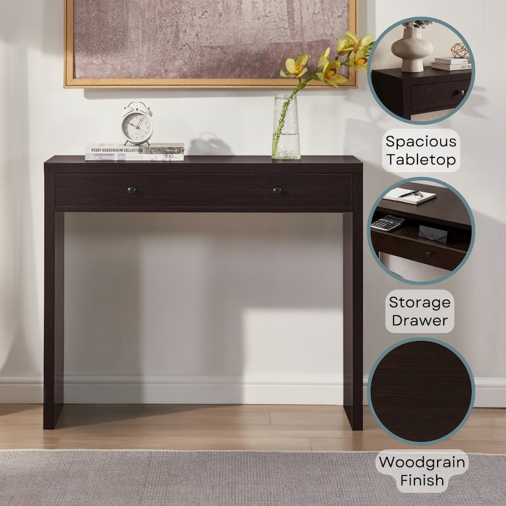 Northfield Desk/Hall Entryway Table with Drawer. Picture 4