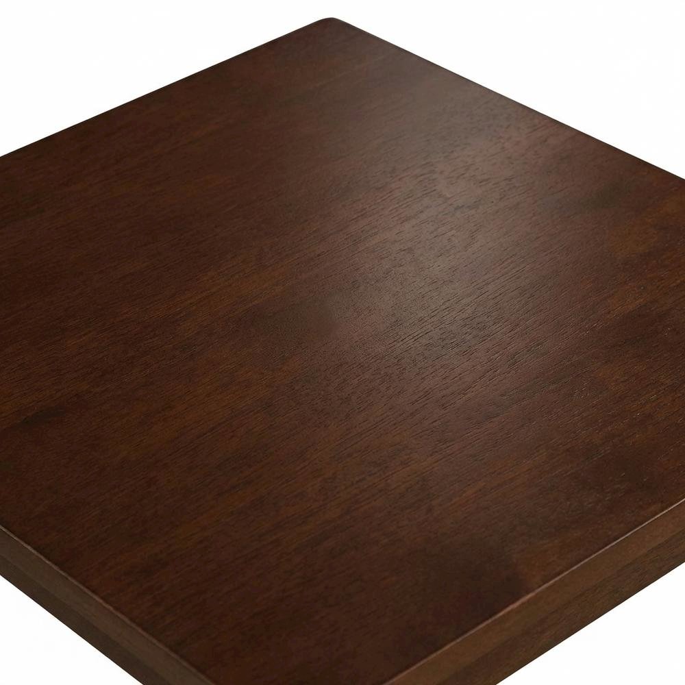 Espresso Square End Table for Living Room and Bedroom with Modern Design. Picture 5