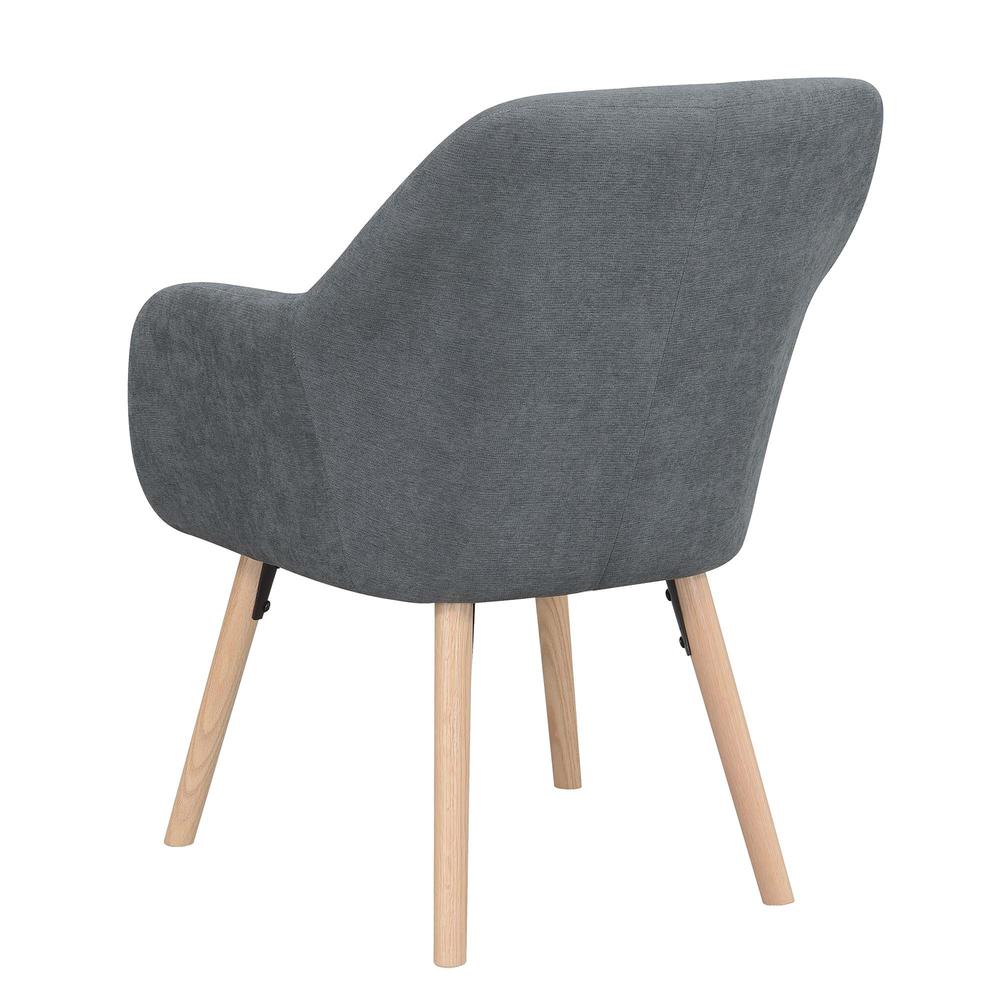 Charlotte Accent Chair, Slate Gray Linen. Picture 3