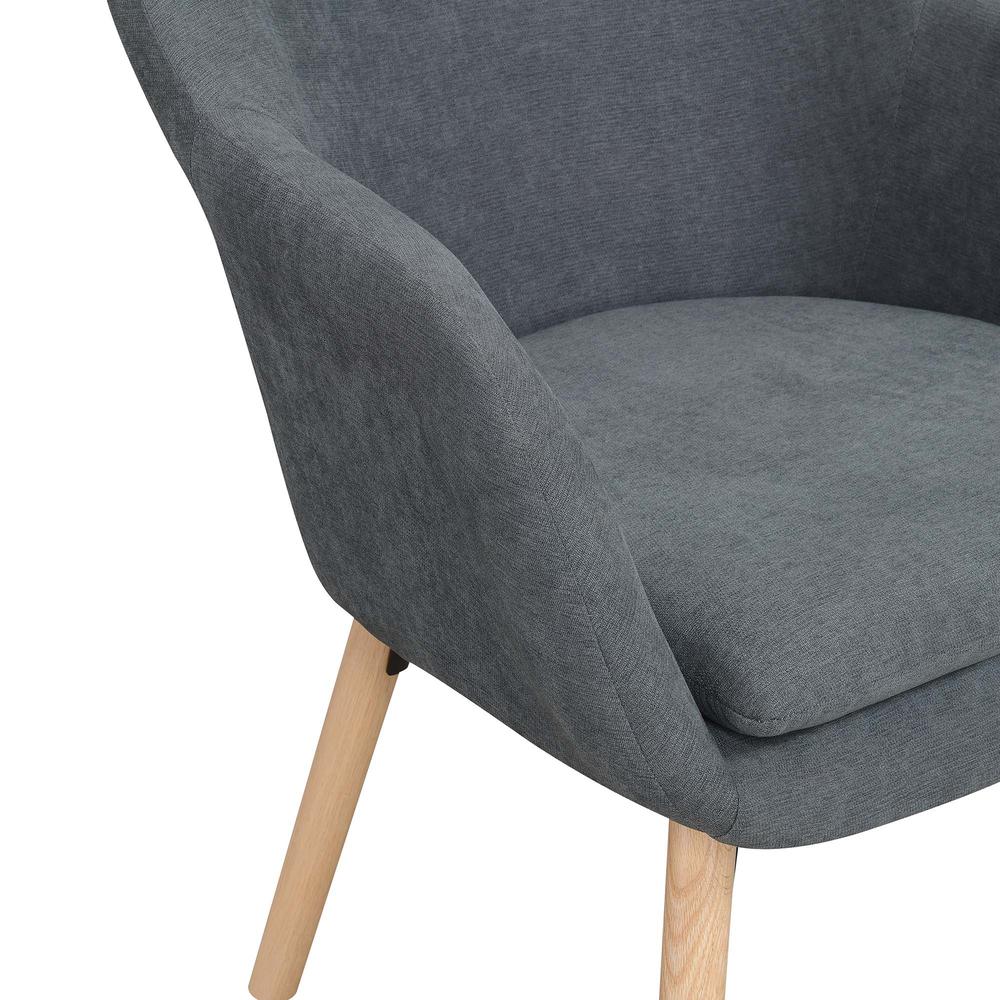 Charlotte Accent Chair, Slate Gray Linen. Picture 4