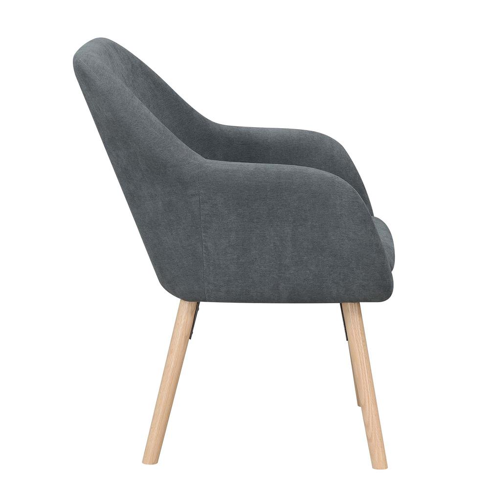 Charlotte Accent Chair, Slate Gray Linen. Picture 2