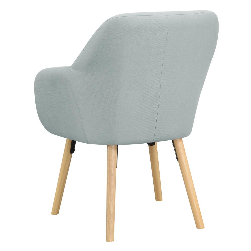 Take a Seat Charlotte Accent Chair, Sea Foam Blue Fabric. Picture 5
