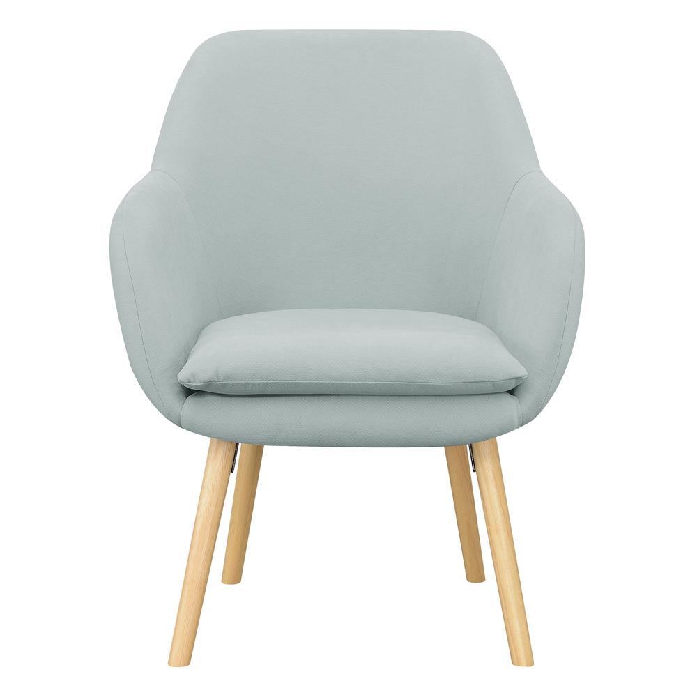 Take a Seat Charlotte Accent Chair, Sea Foam Blue Fabric. Picture 6