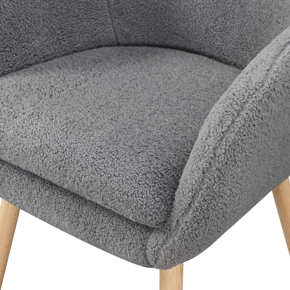 Take a Seat Charlotte Sherpa Accent Chair, Sherpa Gray. Picture 5
