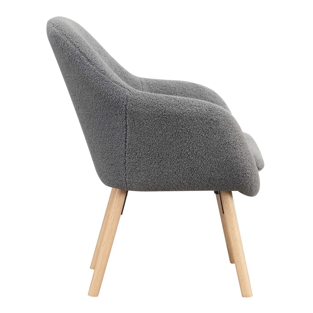 Take a Seat Charlotte Sherpa Accent Chair, Sherpa Gray. Picture 8