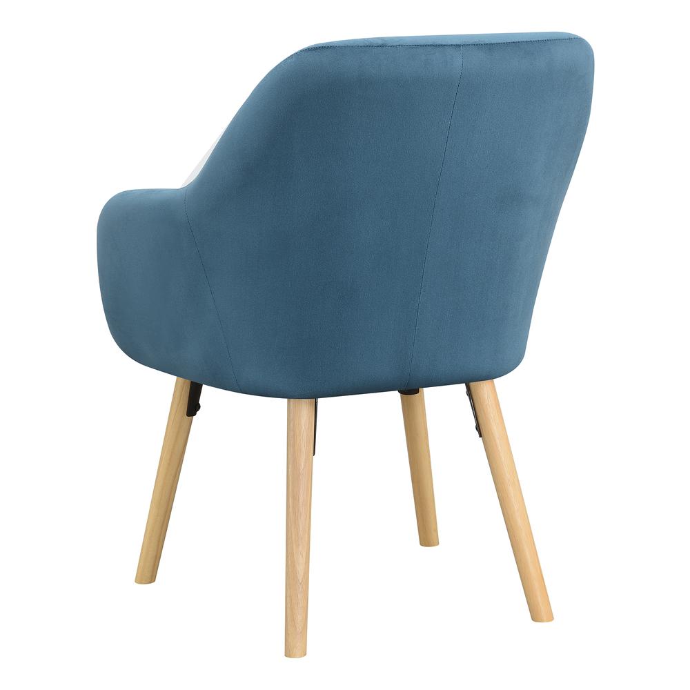 Take a Seat Charlotte Accent Chair, Blue Velvet. Picture 5