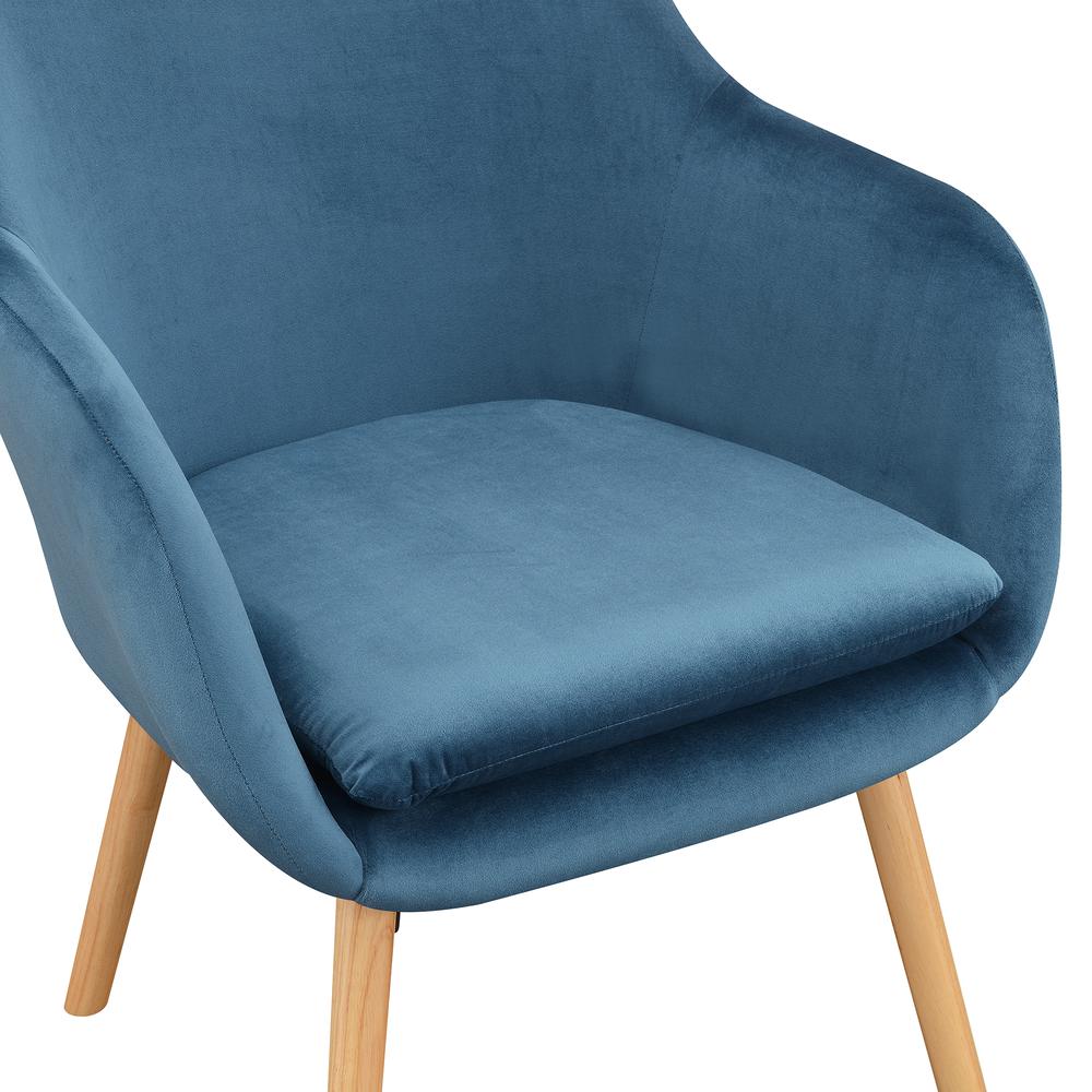 Take a Seat Charlotte Accent Chair, Blue Velvet. Picture 7