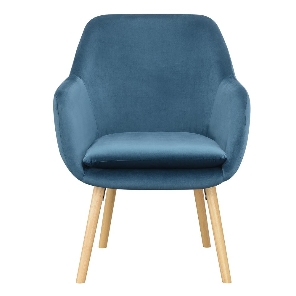 Take a Seat Charlotte Accent Chair, Blue Velvet. Picture 6