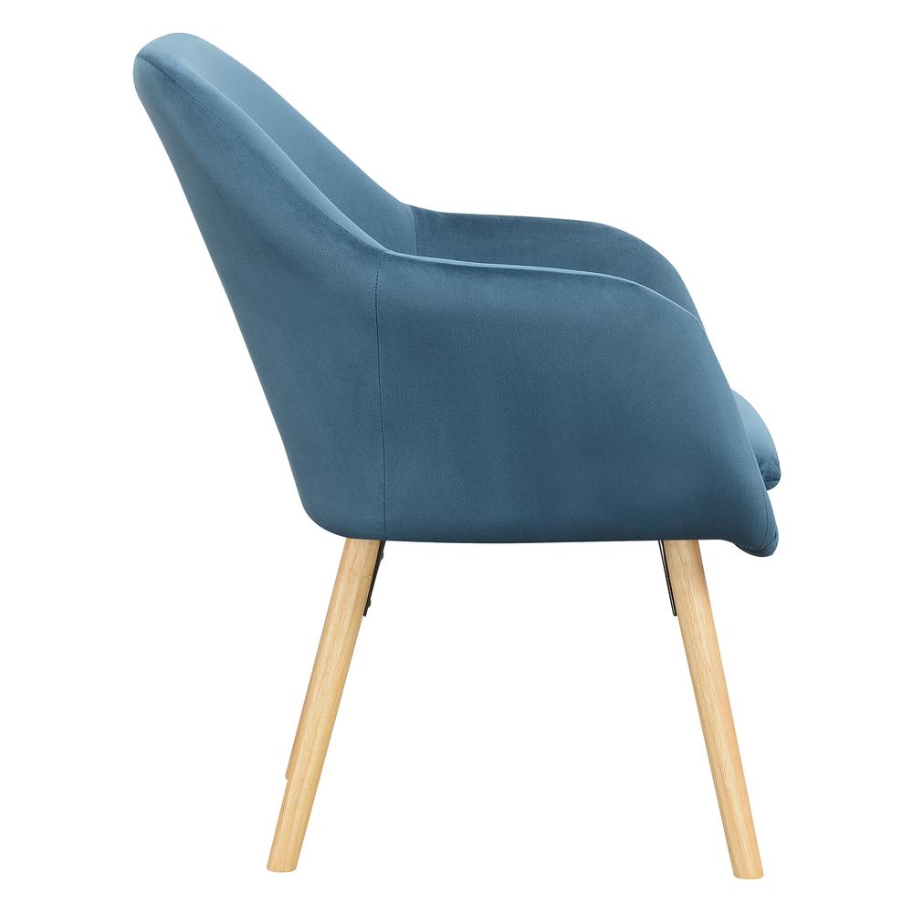 Take a Seat Charlotte Accent Chair, Blue Velvet. Picture 4