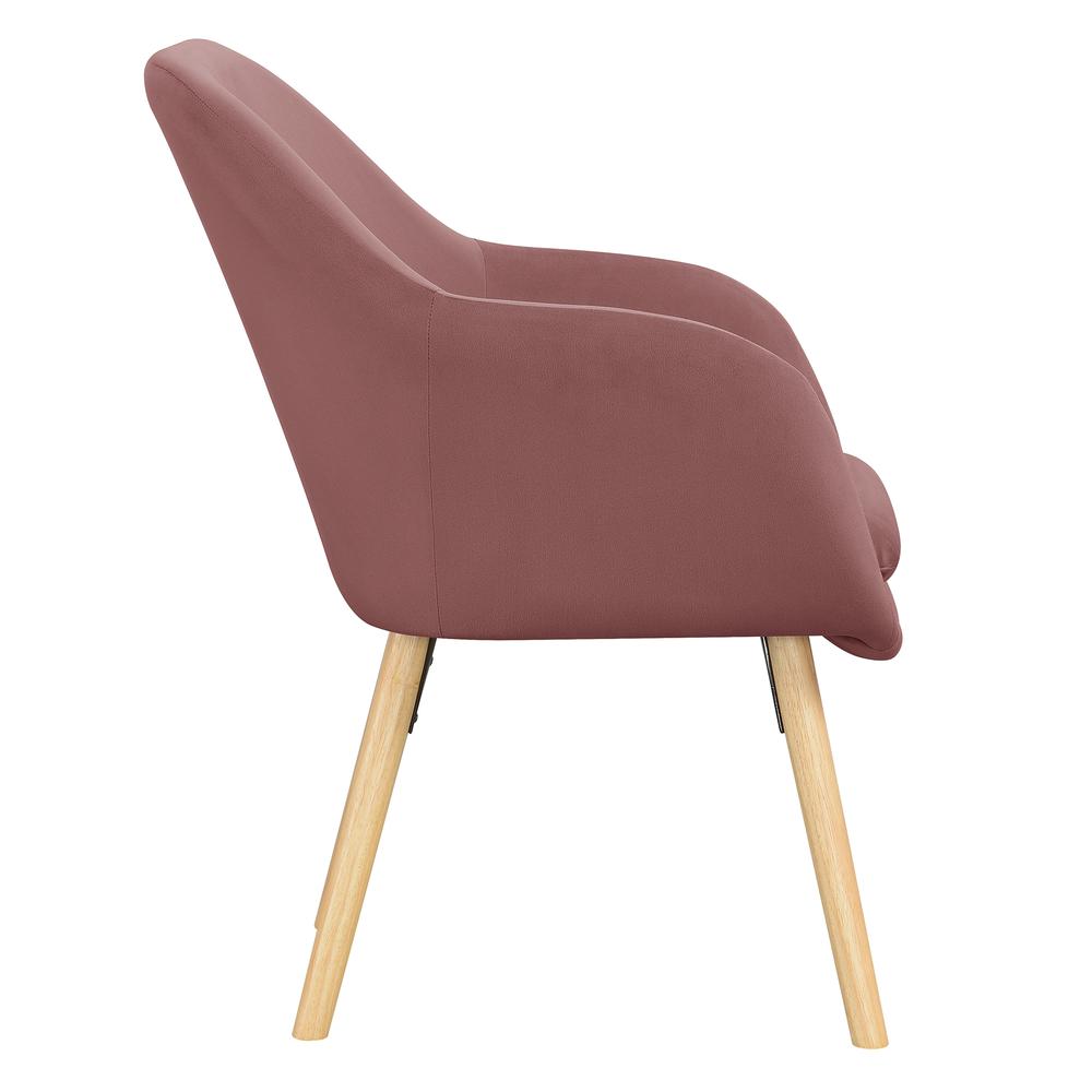Take a Seat Charlotte Accent Chair, Blush Velvet. Picture 4