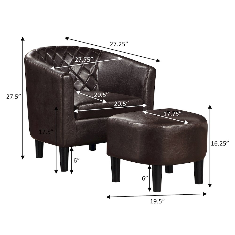Take a Seat Roosevelt Accent Chair with Ottoman. Picture 11