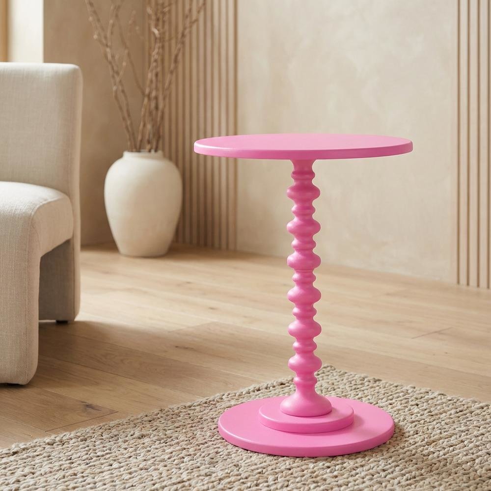Round Spindle Coffee Table with Classic Style and Sturdy Construction. Picture 3