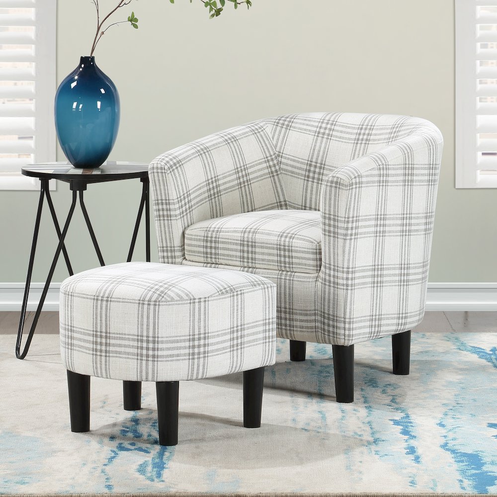 Take a Seat Churchill Accent Chair with Ottoman. Picture 6