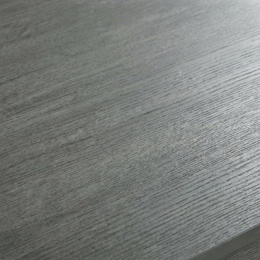 Square End Table with Wirebrush Dark Gray Finish and Modern Design. Picture 5