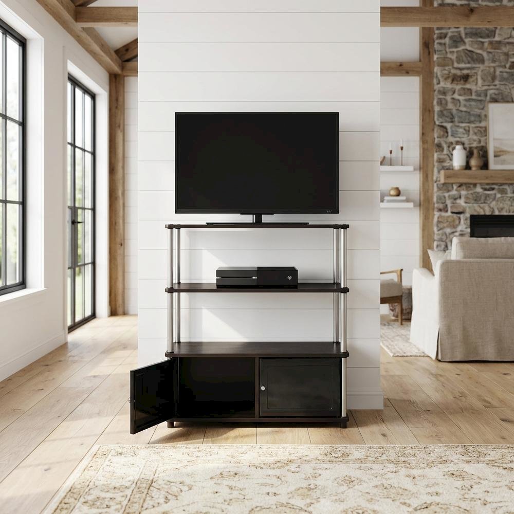 TV stand in sleek design with ample storage and sturdy build. Picture 3