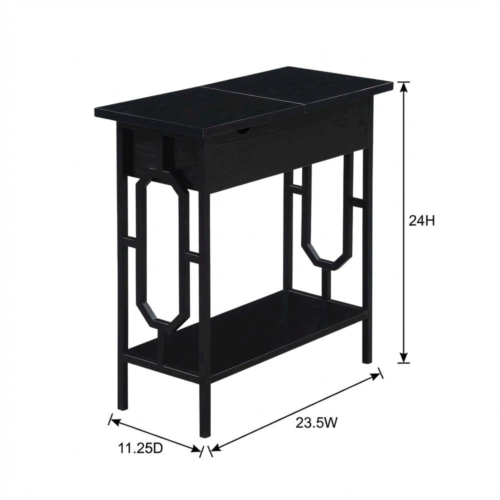 Flip Top End Table with Integrated Charging Station for Modern Living. Picture 7