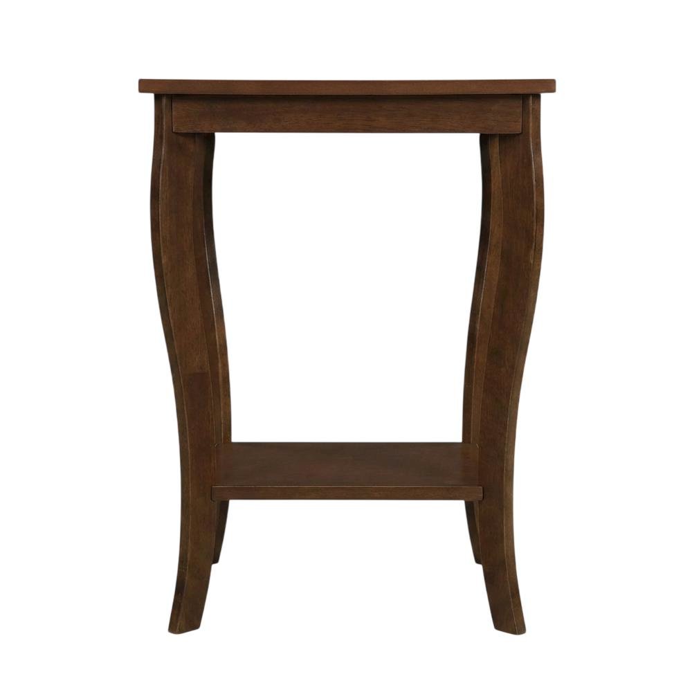 Espresso Square End Table for Living Room and Bedroom with Modern Design. Picture 4