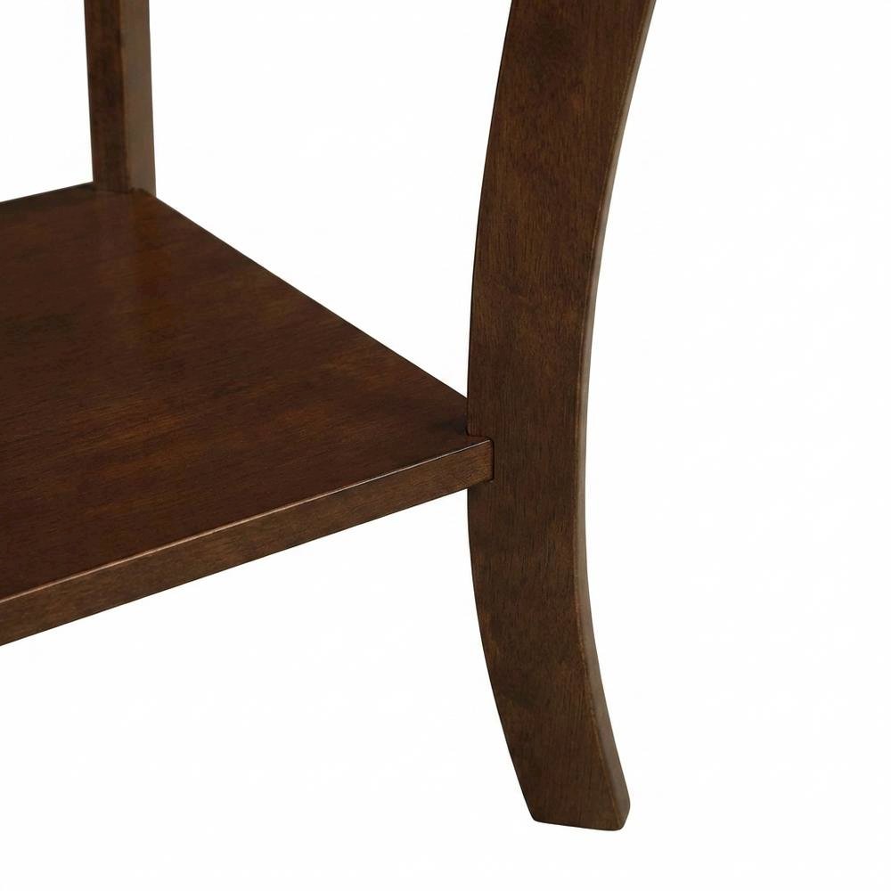 Espresso Square End Table for Living Room and Bedroom with Modern Design. Picture 6