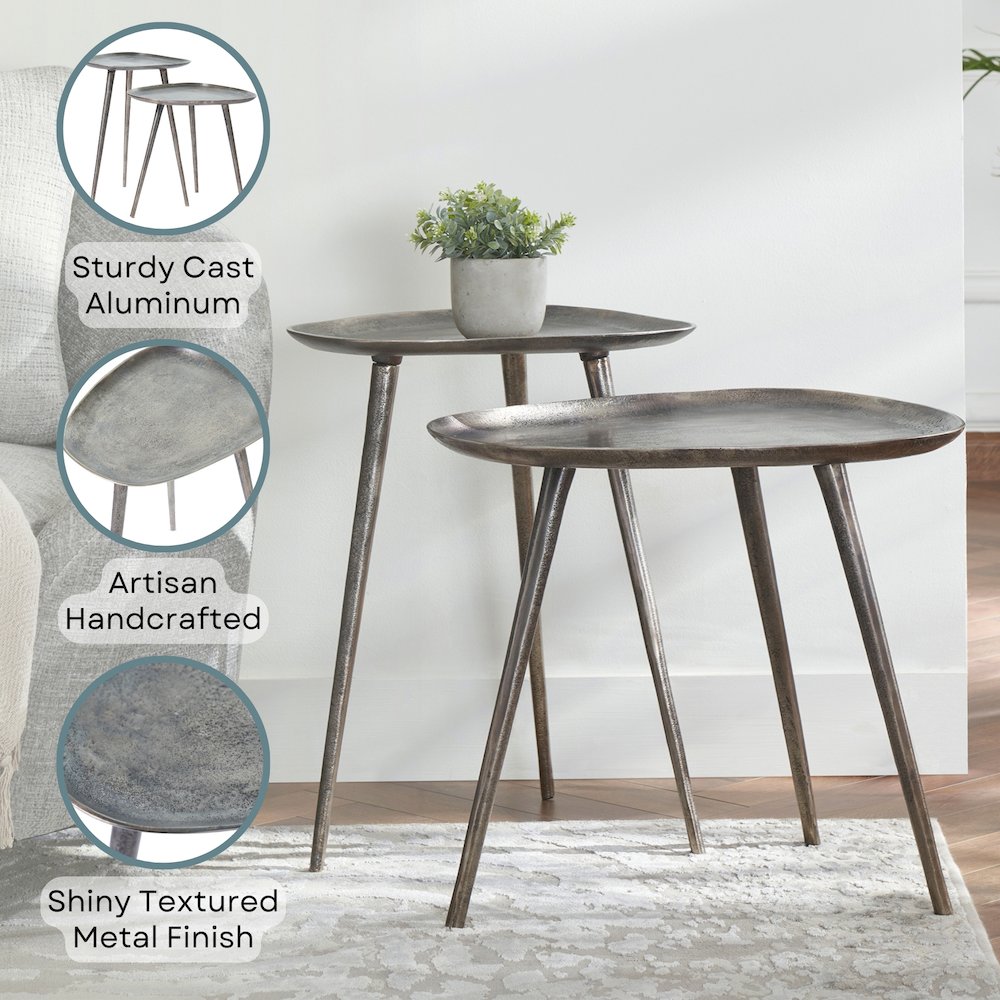 Bali Metal Nesting End Tables. Picture 3