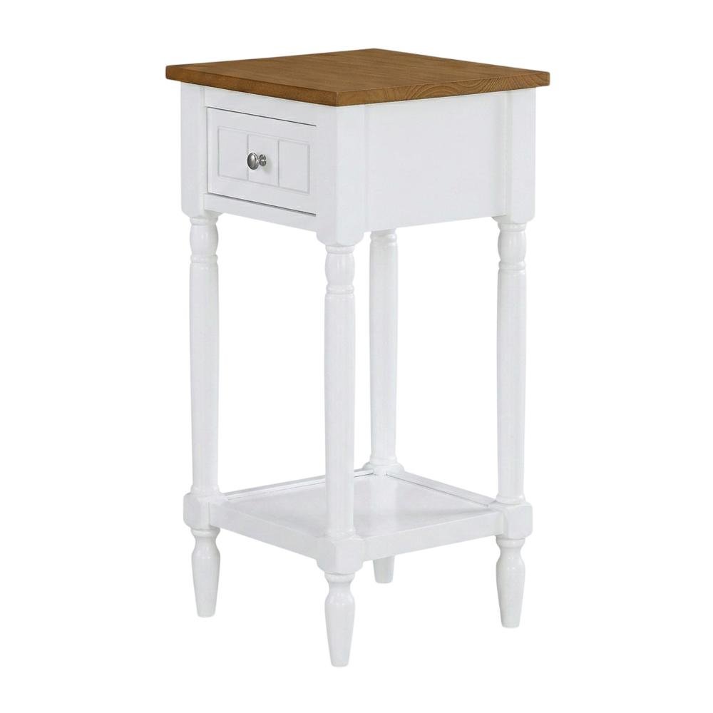 Traditional-style accent table with drawer and shelf for versatile living spaces. Picture 1