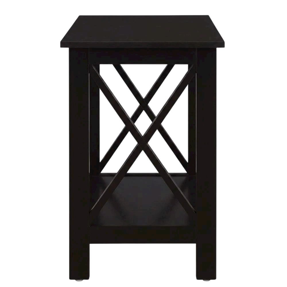 Wooden End Table with Shelf, Modern Surface, Durable Construction. Picture 4