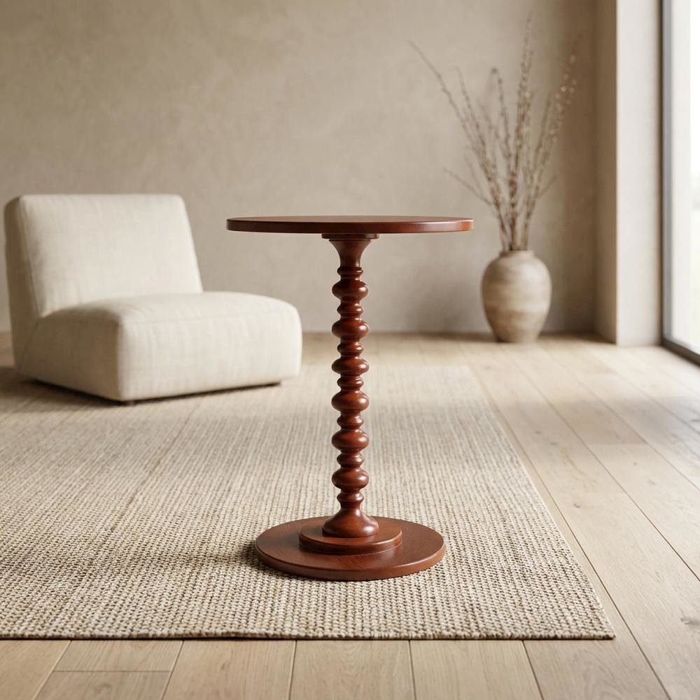 Classic Spindle Coffee Table in Distressed Finish with Durable Construction. Picture 3