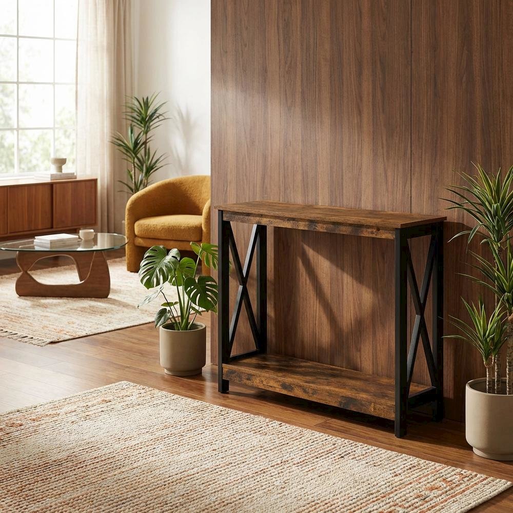 Wooden Console Table with Shelf for Modern Home Decor. Picture 3