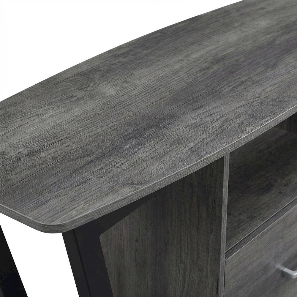 Black Graystone TV Stand for 65-Inch Screens with Shelves and Storage. Picture 5