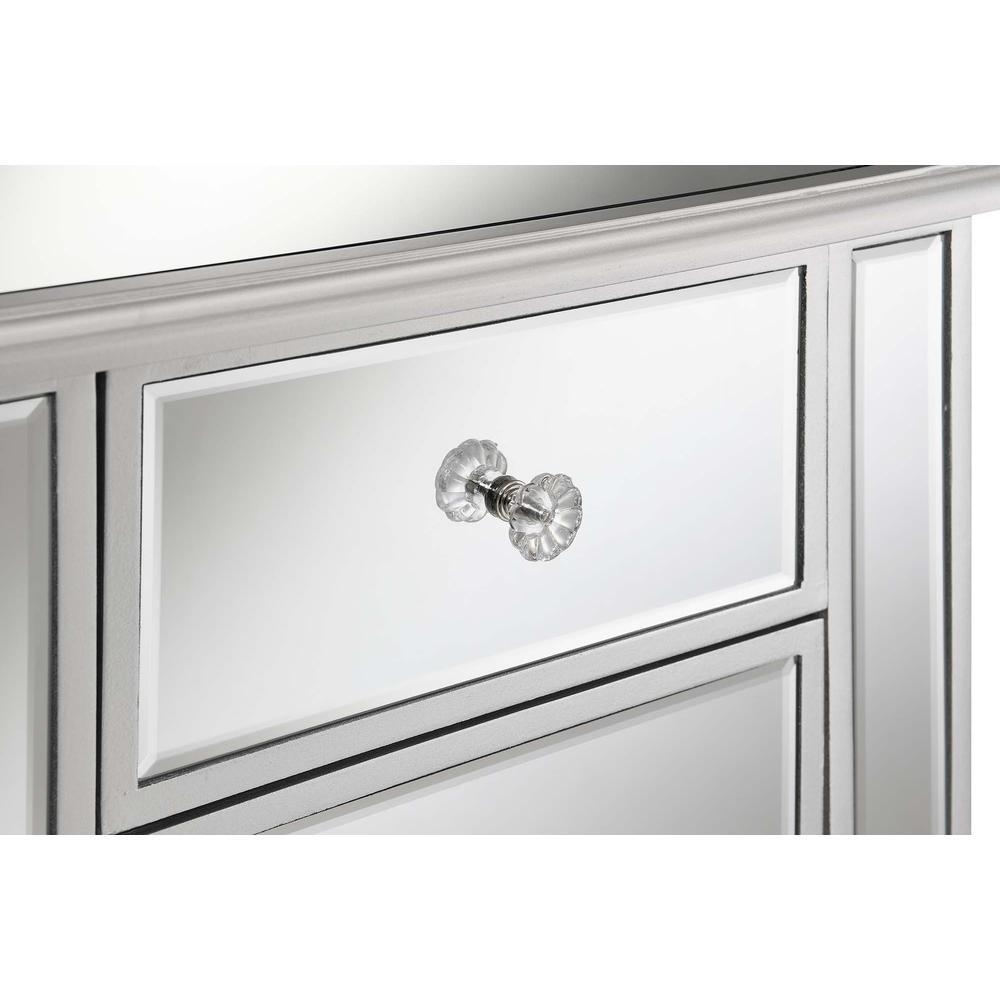 Gold Coast Vineyard 3 Drawer Mirrored End Table. Picture 4