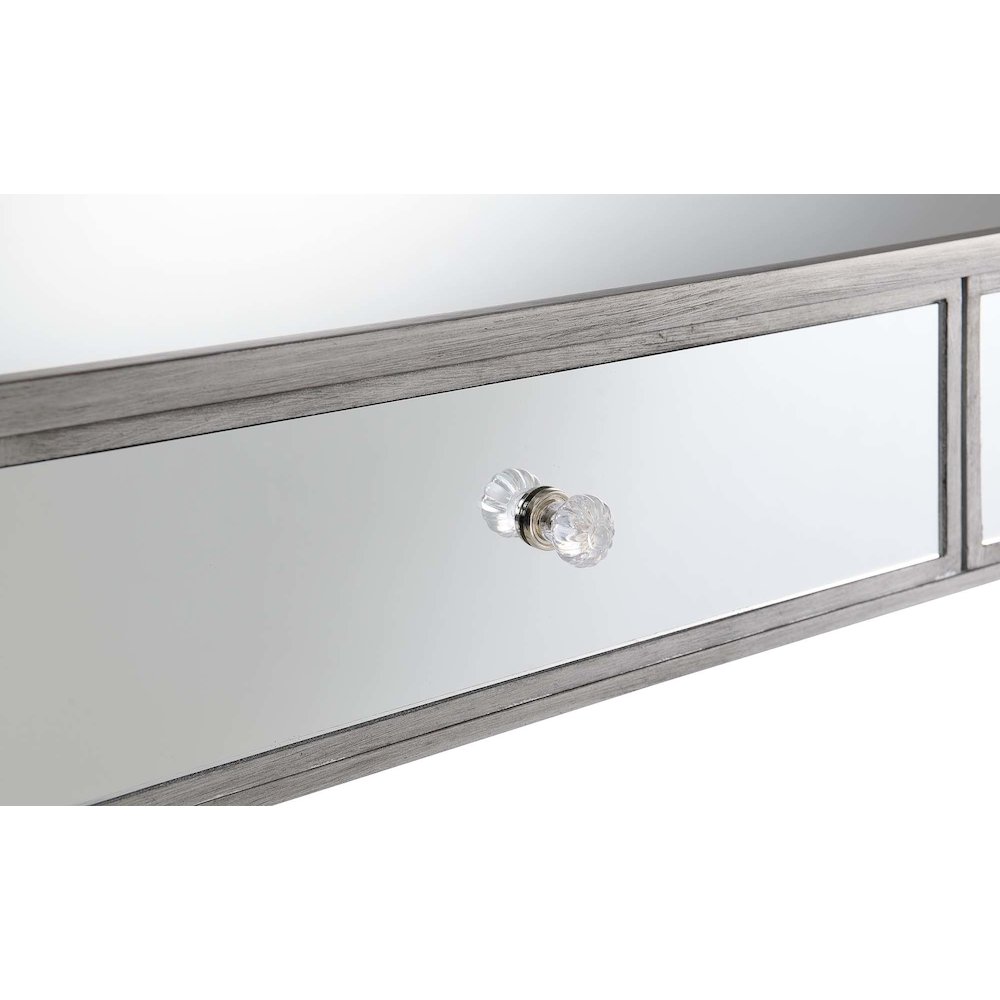 Gold Coast Mirrored 2 Drawer Desk/Console Table. Picture 4