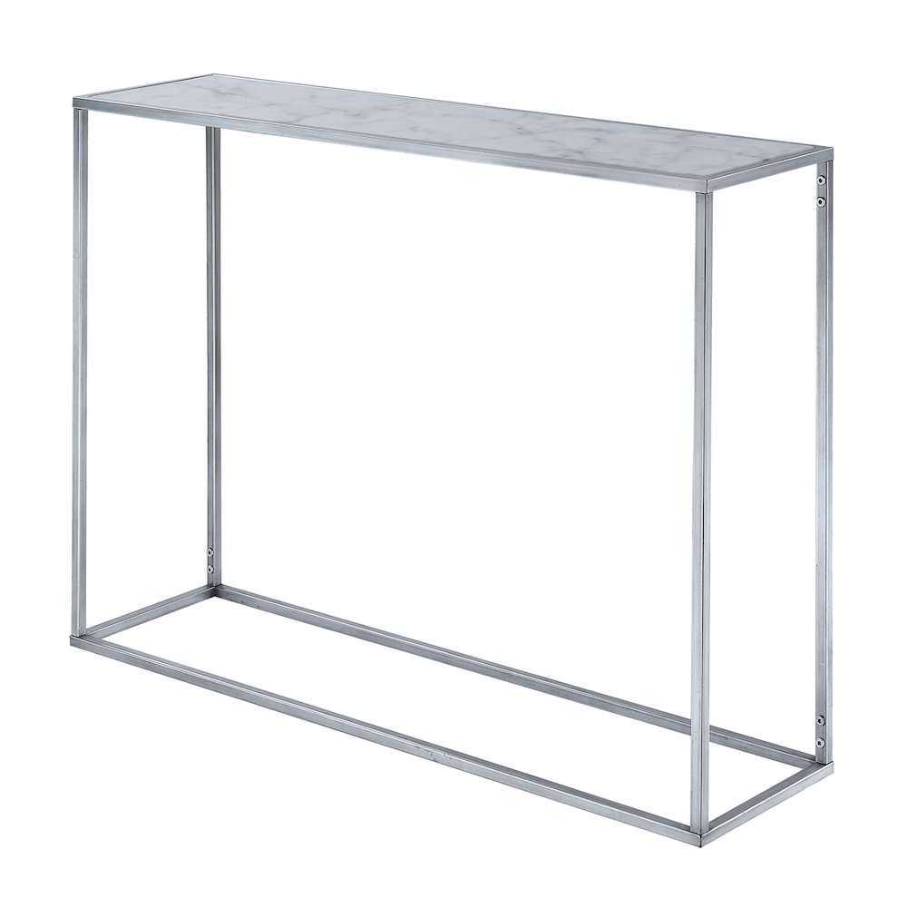 Gold Coast Faux Marble Console Table. Picture 1