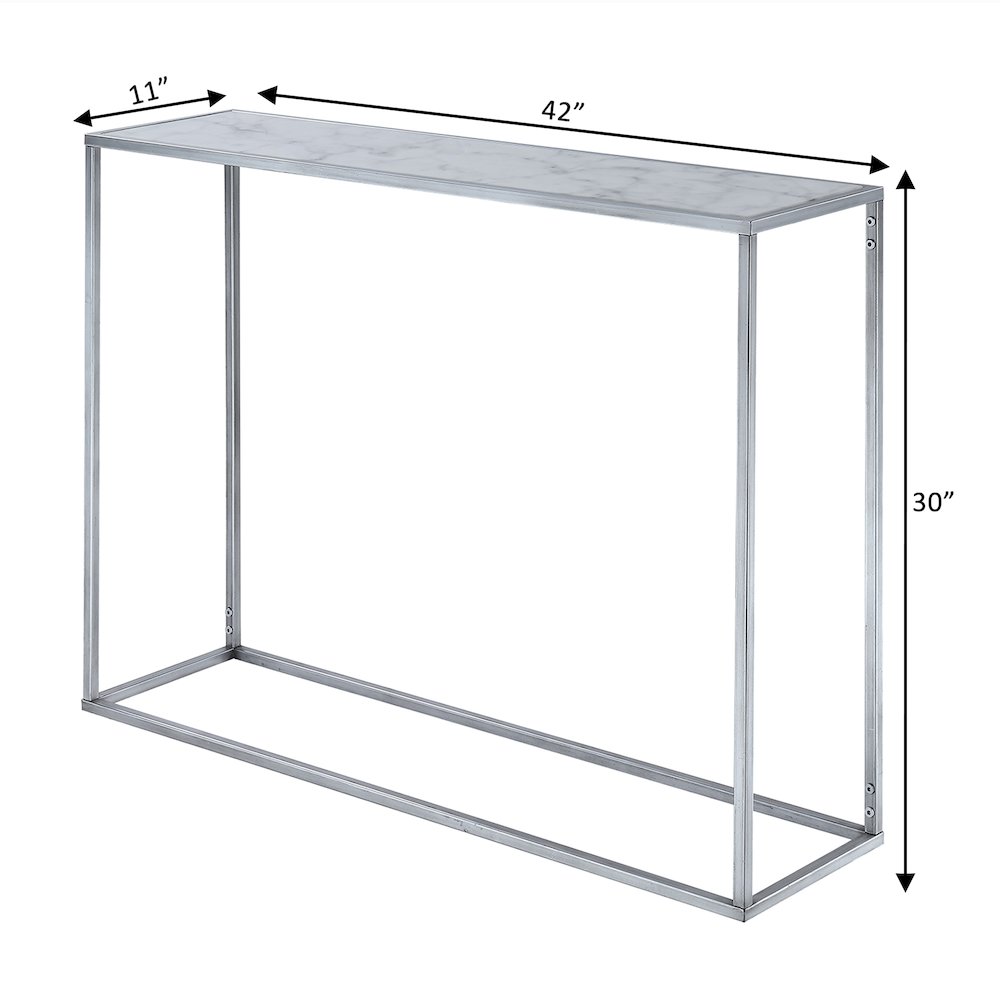 Gold Coast Faux Marble Console Table. Picture 5