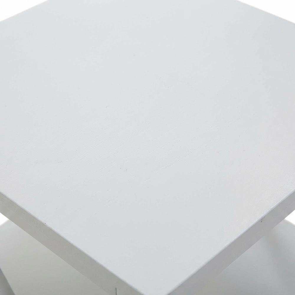 White end table with shelves, transitional coastal style, stylish and functional. Picture 6