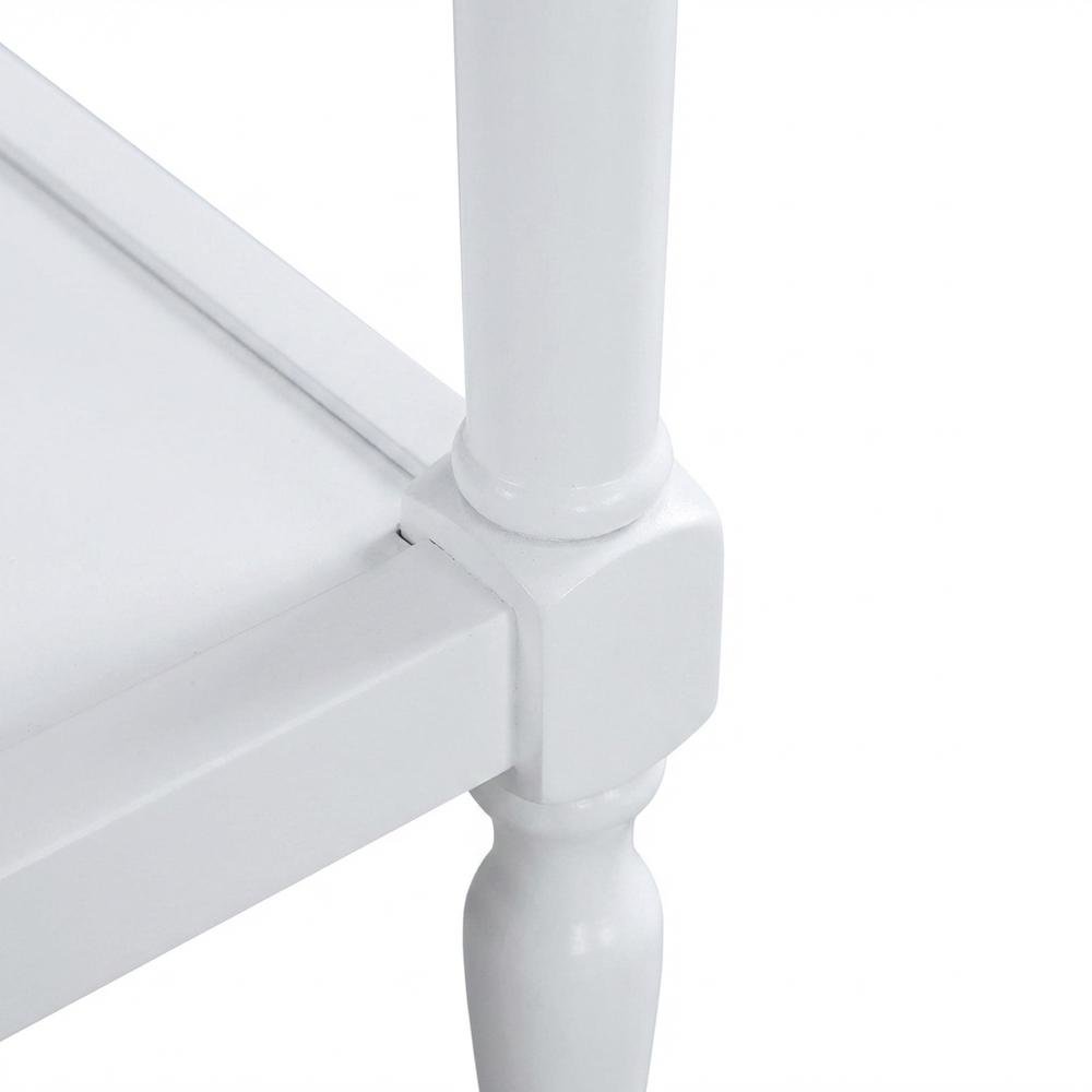 Traditional-style accent table with drawer and shelf for versatile living spaces. Picture 5