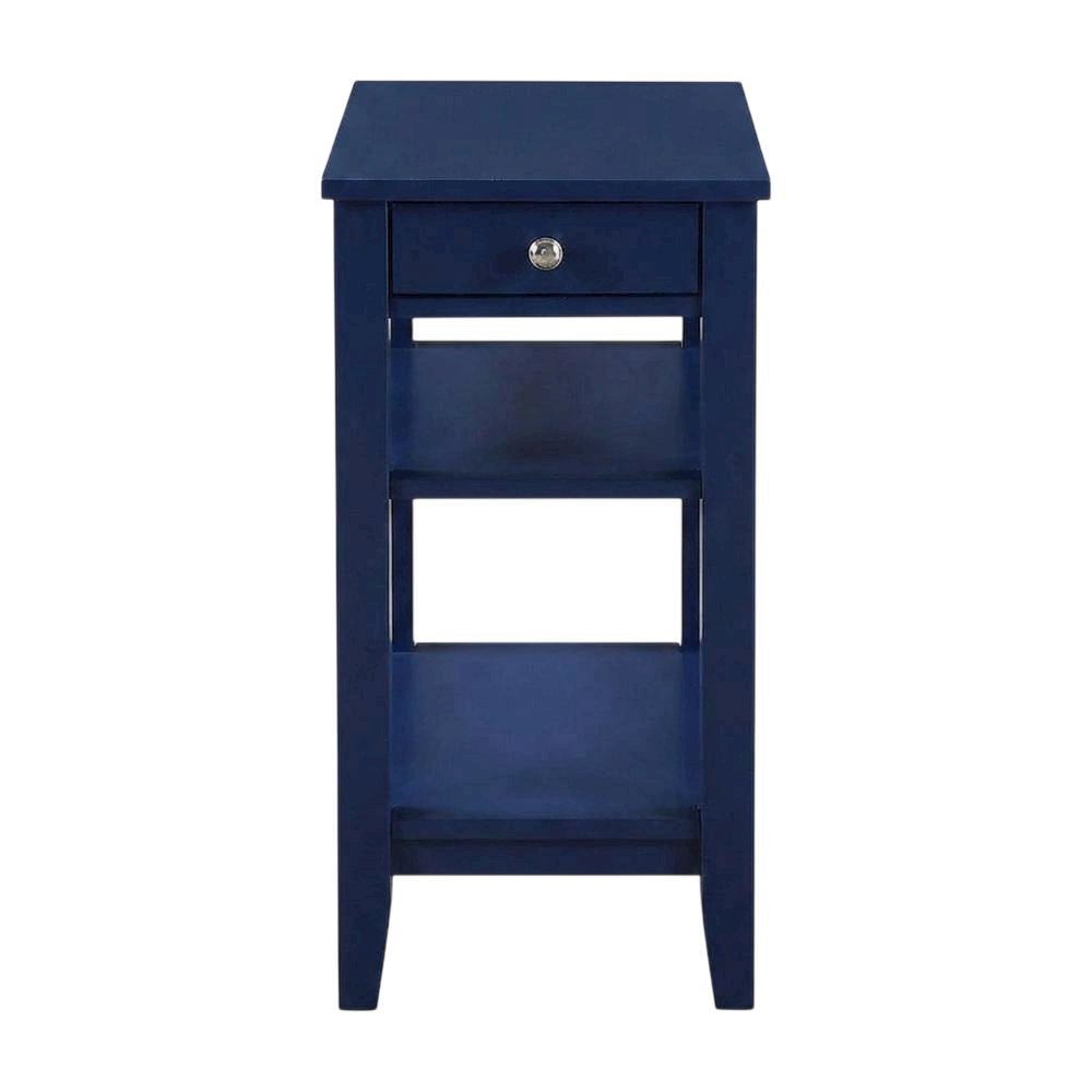 Transitional 1-Drawer End Table with Shelves for Living Room. Picture 4