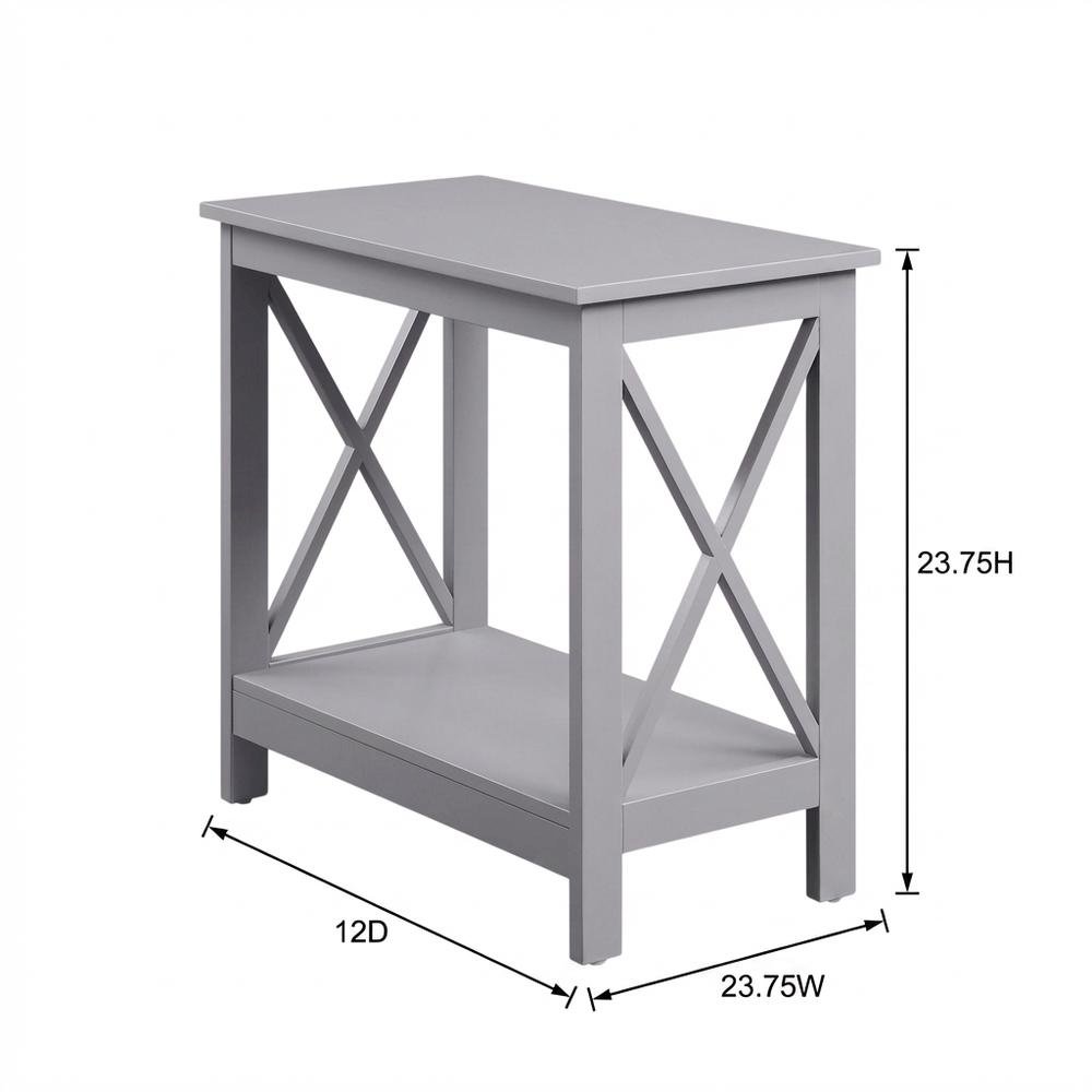 Wooden end table with shelf for living room or bedroom use. Picture 7