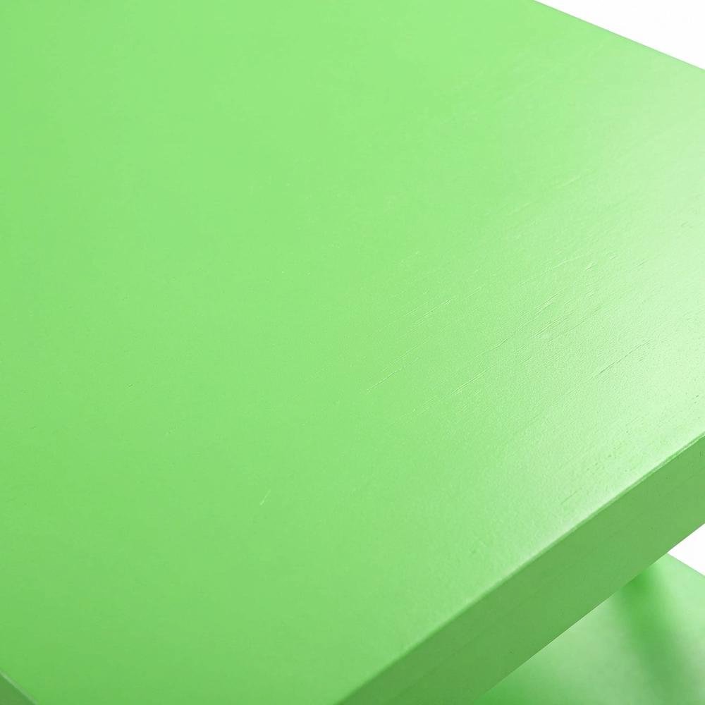 Lime End Table with Shelves in Transitional Coastal Style. Picture 5